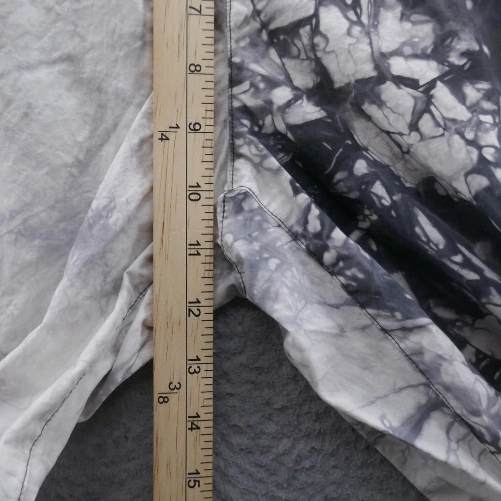 Cabi Grey White Tie Dye Cotton Elastic Waist Pants Womens Medium 5075
